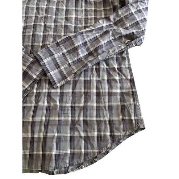 CALVIN KLEIN JEANS Blue Plaid Button Down Shirt Size Medium - Picture 5 of 7